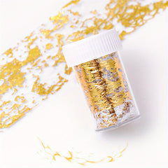 Holographic Nail Foil Flakes Stickers 3D Glitter Line Decoration