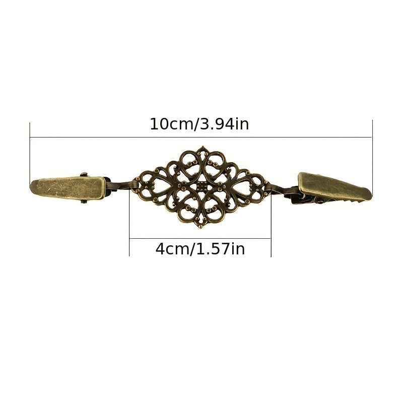 Retro Cardigan Clip Cape Shawl Sweater Collar Duck Clip Hollow Brooch Pin