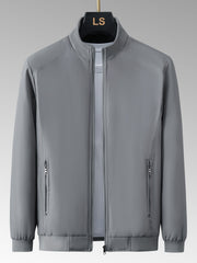 Men's Lightweight Windbreaker Jacket Stand Collar Zip Up Coat