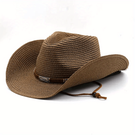 Stripe Paper Cowboy Hats Vintage Straw Hat For Men
