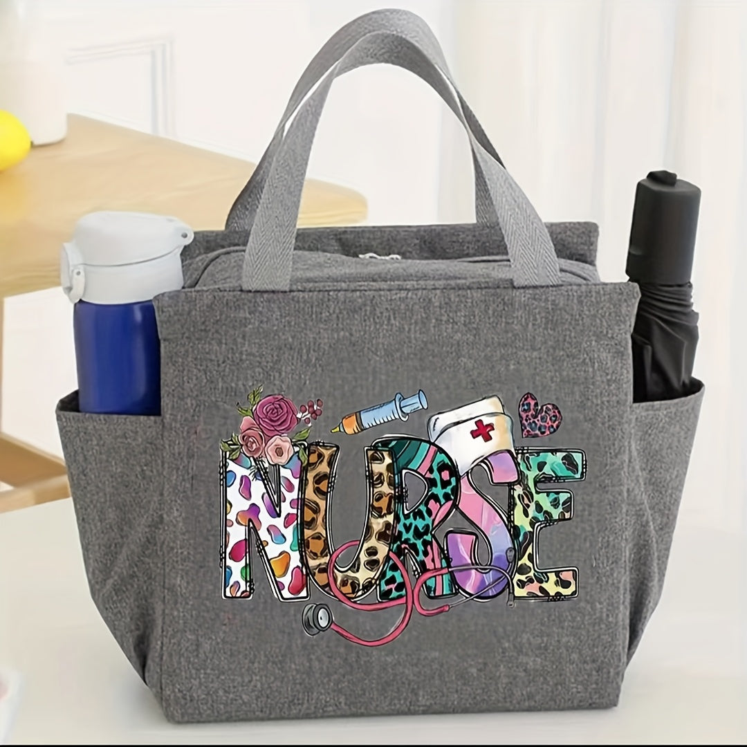 Large Capacity Insulated Animal Print Tote for Women - Durable Polyester
