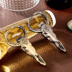 Cow Skull Corkscrew Bull Skull Beer Bottle Opener For Men Women Dad Son Him Her