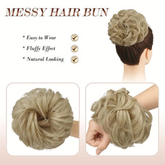 Synthetic Messy Bun Scrunchies Wavy Chignon Ponytail Hair Extensions