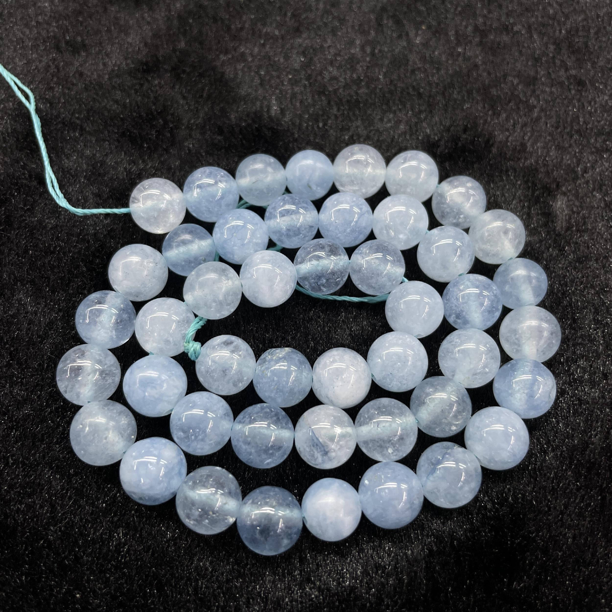 6 8 10MM Natural Aquamarine Beads for Jewelry Making DIY
