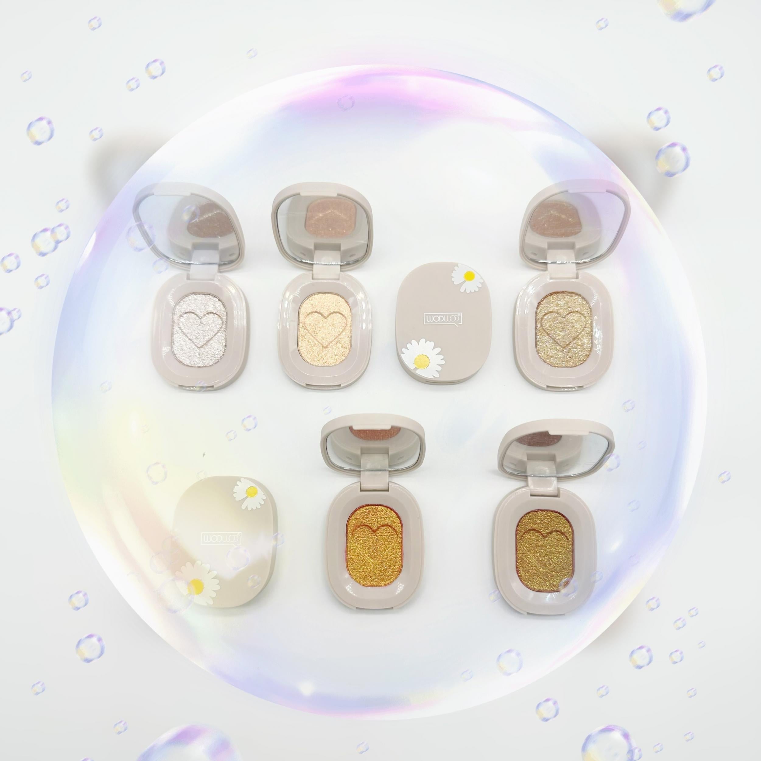 Glitter Eyeshadow Powder Compact Pearly Polarized Monochromatic Eyeshadow