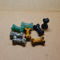 5pcs Natural Crystal Agate 25mm Bone Ornaments DIY Jewelry Materials