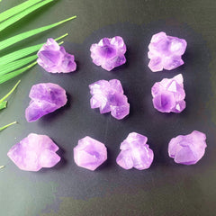 2 Natural Amethyst Flower Cluster Raw Stone Healing Crystals