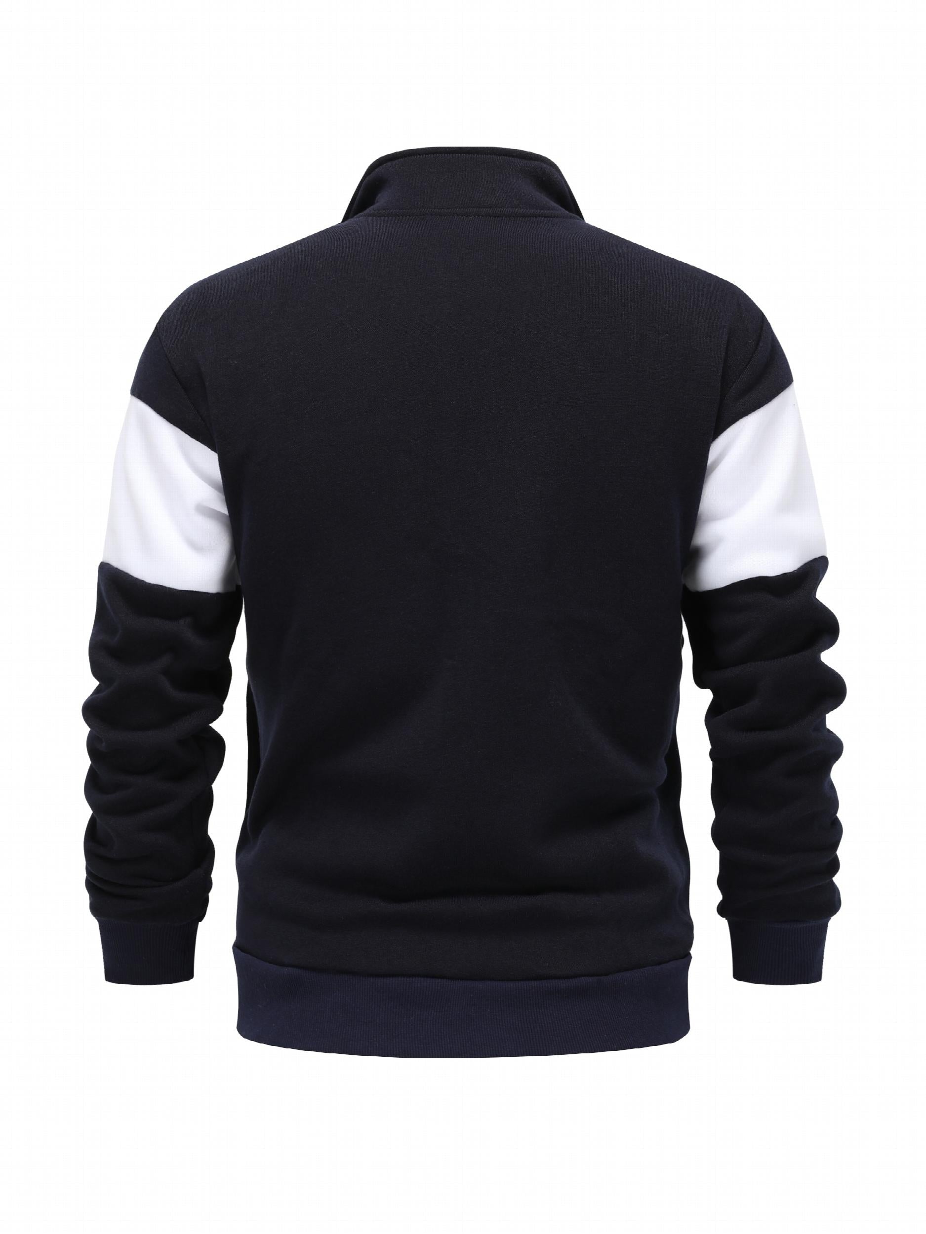 Men's Casual Stand Collar Zipper Jacket