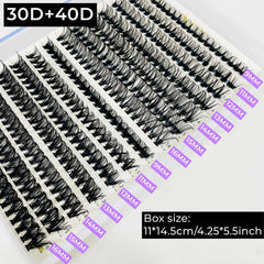 Mixed Lash Clusters 280pcs 9-16mm Wispy Soft Natural Look False Eyelashes