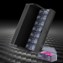 Portable 7-Day Pill Organizer AM PM Compartments Large Travel Medicine Box