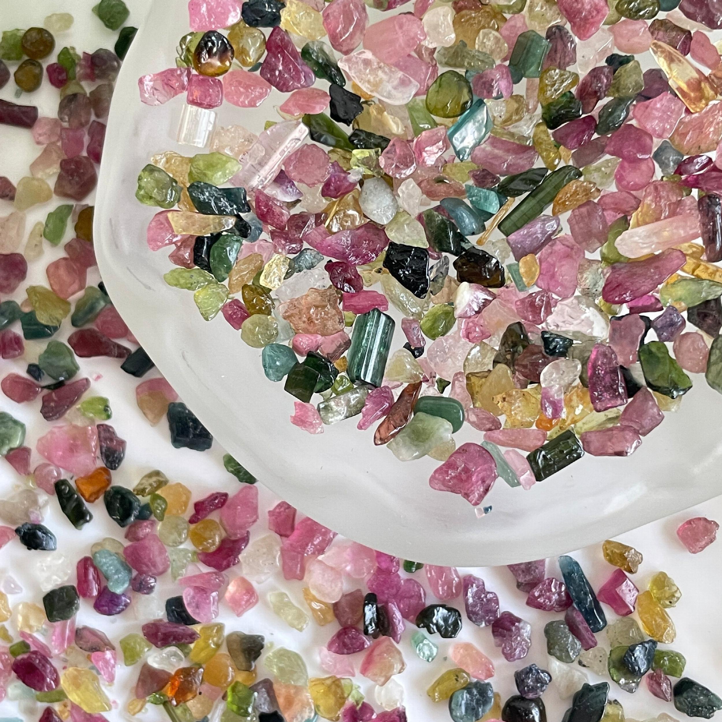 Rainbow Tourmaline Chips 50g 3-7mm Healing Balance Energy Reiki Wicca