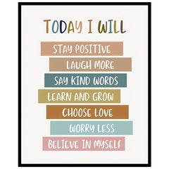 Positive Affirmation Art Print - Boho Nursery Wall Art