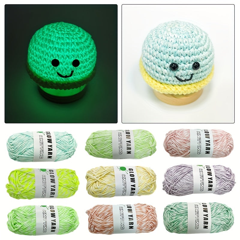 1 Skein Mixed Glow In The Dark Yarn for DIY Knitting and Crocheting