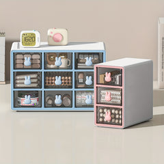 Three Layer Storage Box Office Utensils Transparent Drawer Storage Desk
