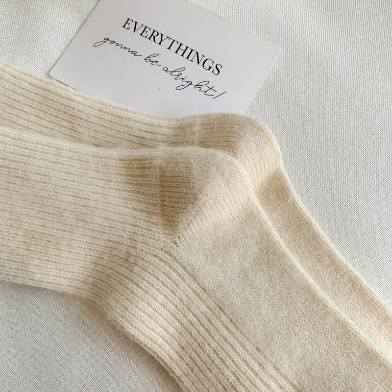 3 Pairs Thick Winter Socks Warm Knit Crew Length Women's Stockings