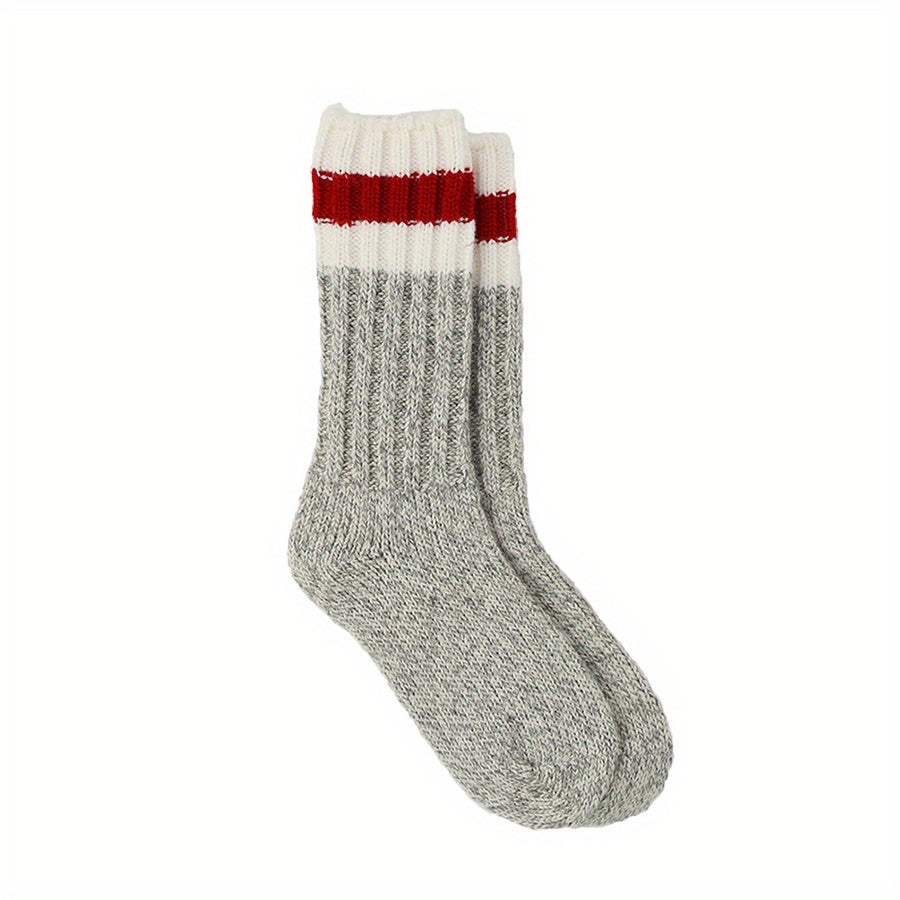 Striped Crew Socks Mid Tube Women's Stockings