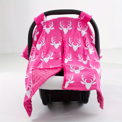 Girls Cartoon Elk Print Car Seat Sunshade Cover Canopy