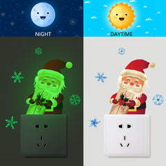 Christmas Glow in the Dark Santa Claus Wall Sticker