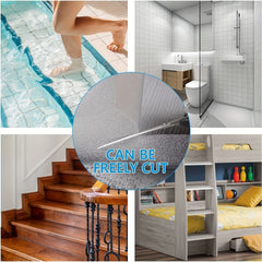 15pcs Non Slip Stair Treads Pre Cut Transparent Strips for Safety & Traction