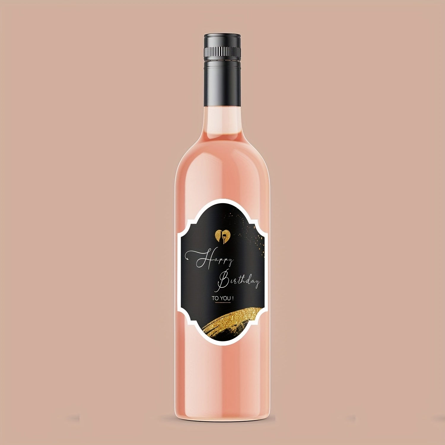 Birthday Bottle Labels Wine Bottle Stickers For Champagne Sparkling Wine