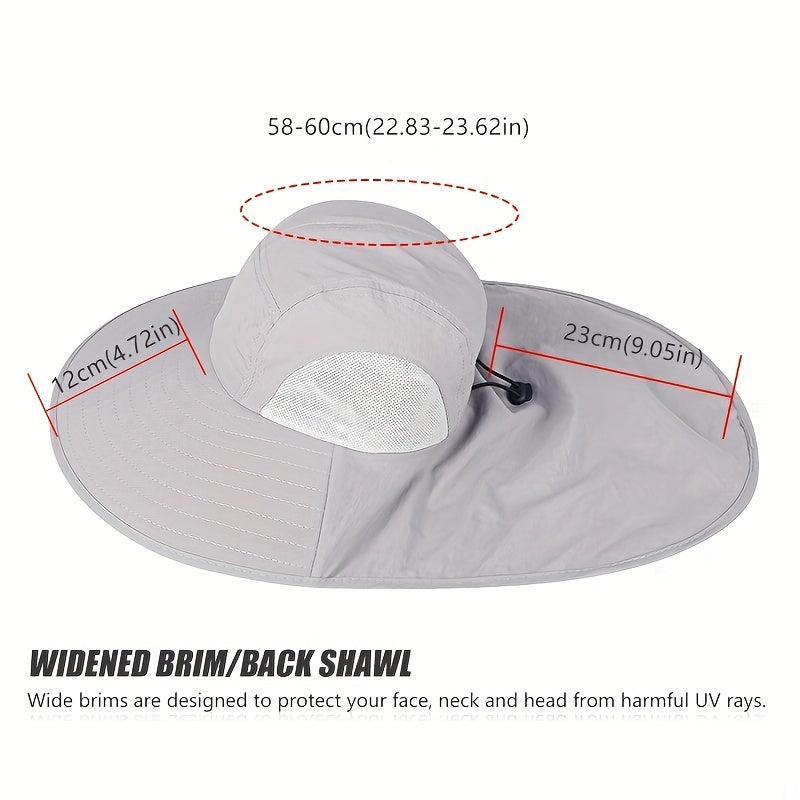 Mesh Boonie Hat with Neck Flap for Outdoor Activities