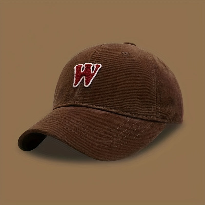 W Embroidery Baseball Cap Casual Women Sun Hat Outdoor Sunscreen Sports Hats