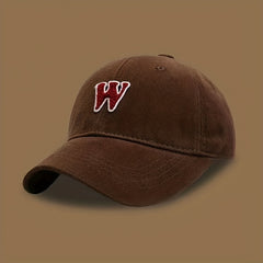 W Embroidery Baseball Cap Casual Women Sun Hat Outdoor Sunscreen Sports Hats