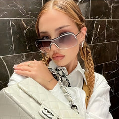 Y2K Metal Frame Gradient Sunglasses UV400