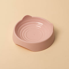 Cat Ear Shape Plastic Cat Food Water Snack Bowl Pet Feeding Supplies