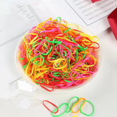 500pcs Colorful Mini Hair Bands Girls Ponytail Hair Accessories
