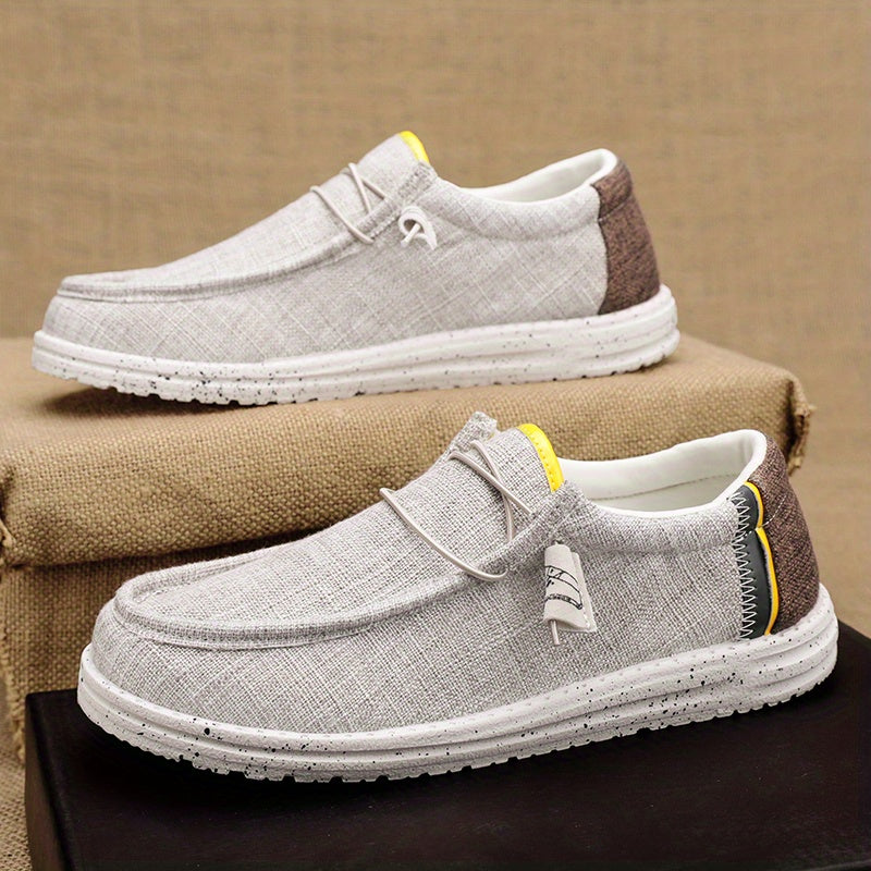 Men's Lightweight Slip On Casual Shoes Breathable Canvas Spring Summer