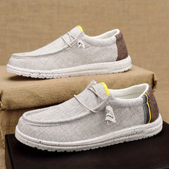 Men's Lightweight Slip On Casual Shoes Breathable Canvas Spring Summer