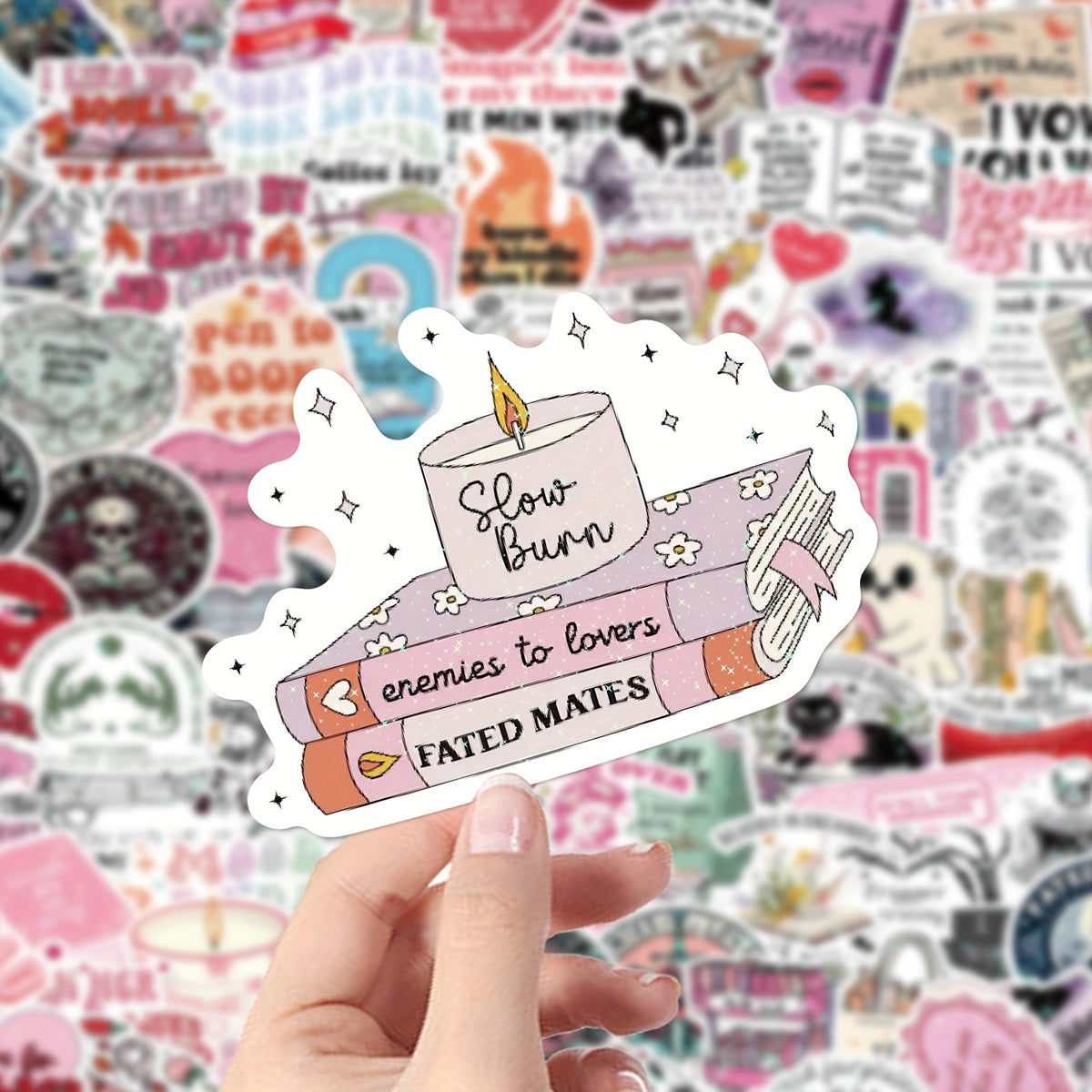100 Glitter Fun Reading Meme Stickers Luminous Decorative Stickers