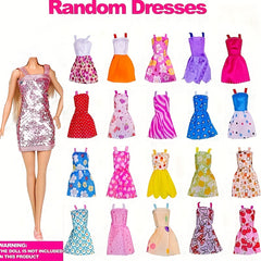 45pcs Doll Clothes And Accessories 10 Pairs Of Shoes 10 Packs Of 20 Jewelry