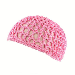 Crochet Hair Net Knitted Snode Hat Women's Hollow Out Headwear