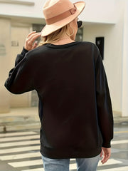 Bull Head Print Crew Neck Sweatshirt