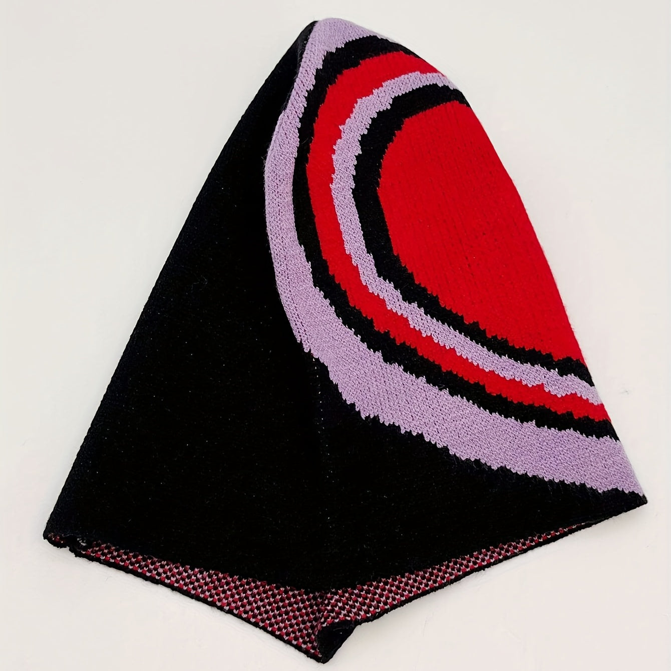 Red Heart Jacquard Beanie Warm Knit Hat Elastic Knitted Skull Cap