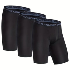 3pcs Quick Dry Compression Shorts for Cycling Swimming Running