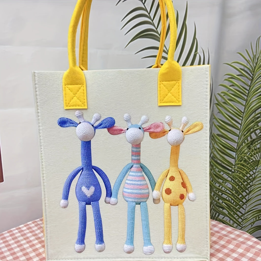 Cartoon Style Student Briefcase for Commuting and Shopping