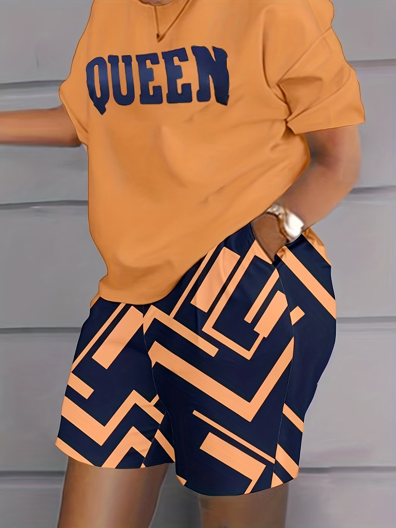 Casual 2-Piece Set: T-shirt & Workout Shorts for Women