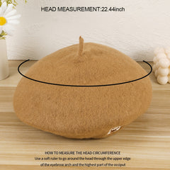 Women's Wool Elk Beret Painter Hat Vintage Tea Party & Church Hat