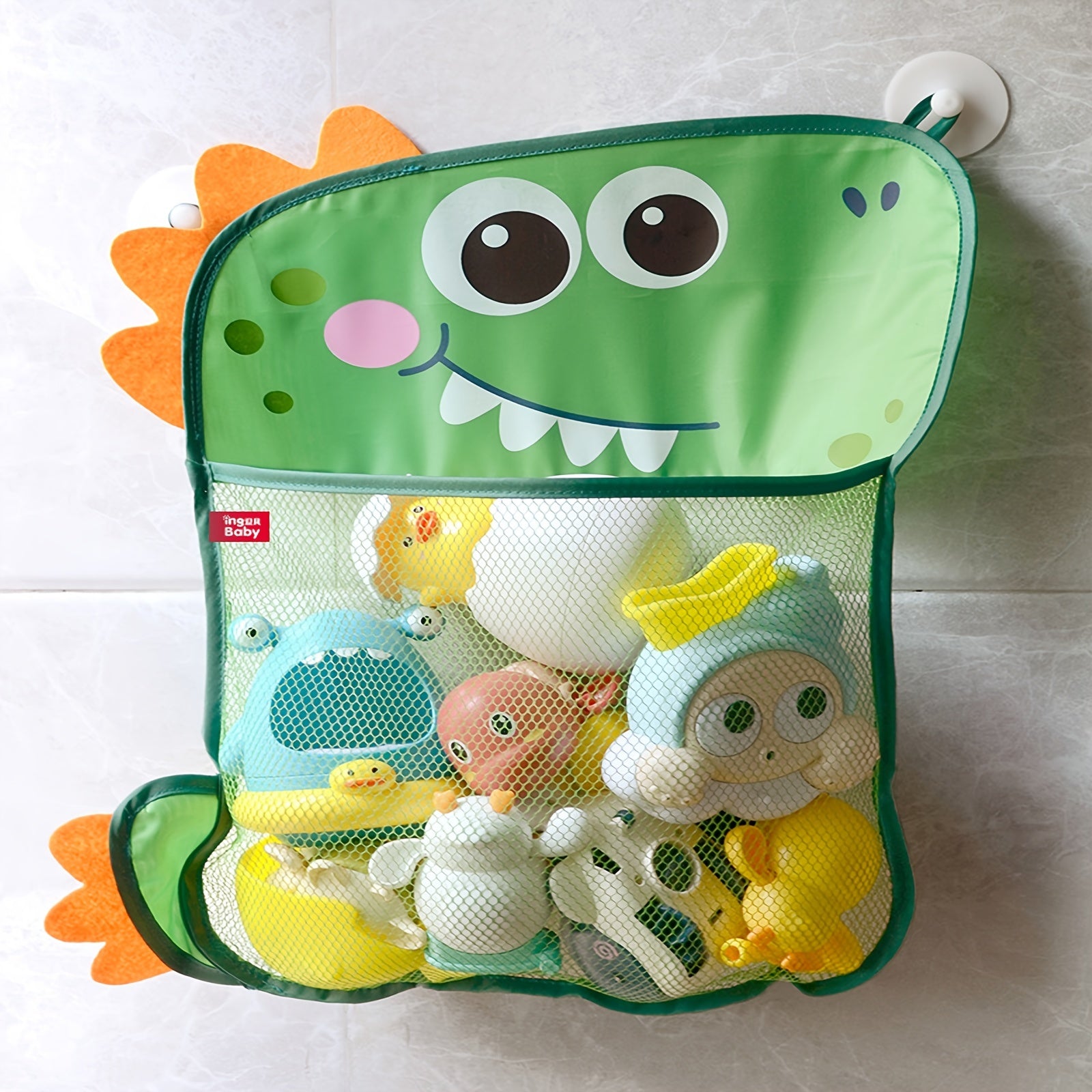 Cartoon Dinosaur Mesh Net Toy Storage Bag for Kids' Water Toys