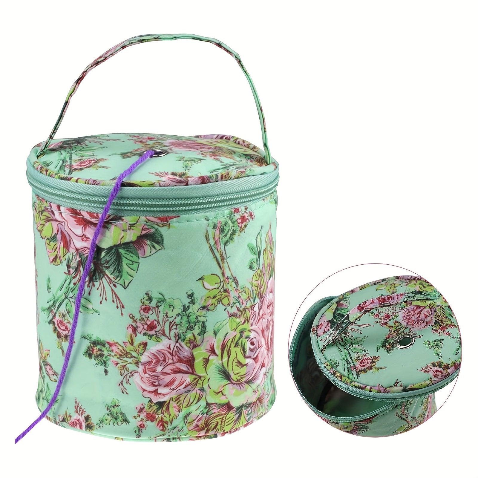 Small Portable Yarn Storage Bag Knitting Crochet Organizer