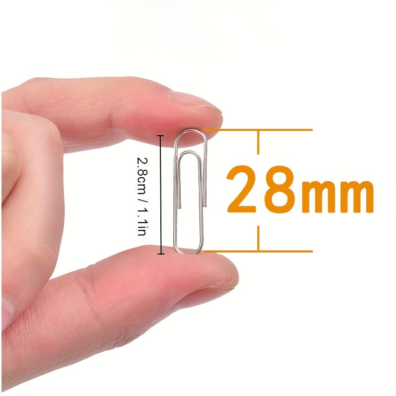 100pcs Colorful Paper Clips Office Stationery Set