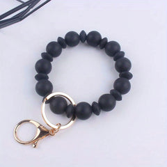 Silicone Beaded Keychain Bracelet for Women