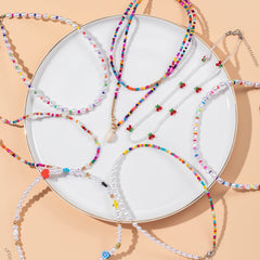 Colorful Beaded Necklace Boho Style Jewelry Decor 1 Pc