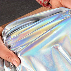 Colorful Graduation Elastic Glare Fabric