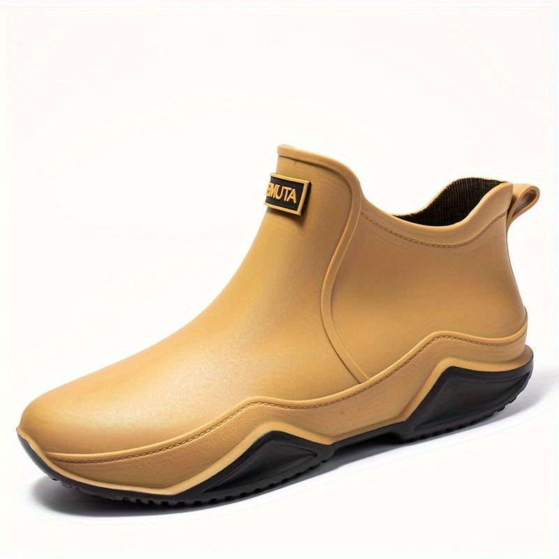 Women's Letter Graphic Rain Boots - Comfortable Ankle Boots