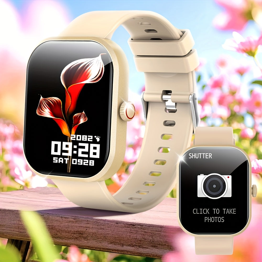 2.01 Inch Unisex Smartwatch with Wireless Calling & Message Alerts