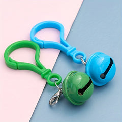 Colorful Plastic Key Chain Bell Pendant Keychain with Clasp
